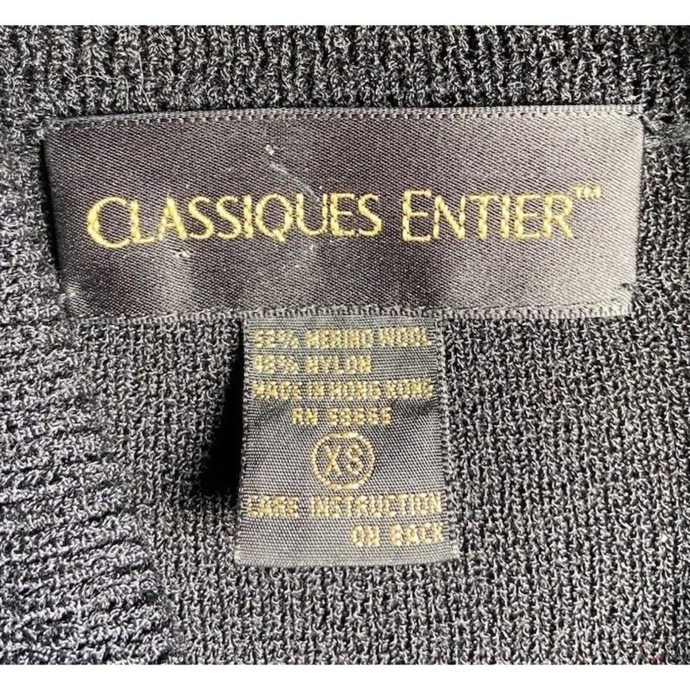 Classiques Entier Sweater Blazer XS Black Wool Military Gold Crest Buttons - Picture 4 of 9